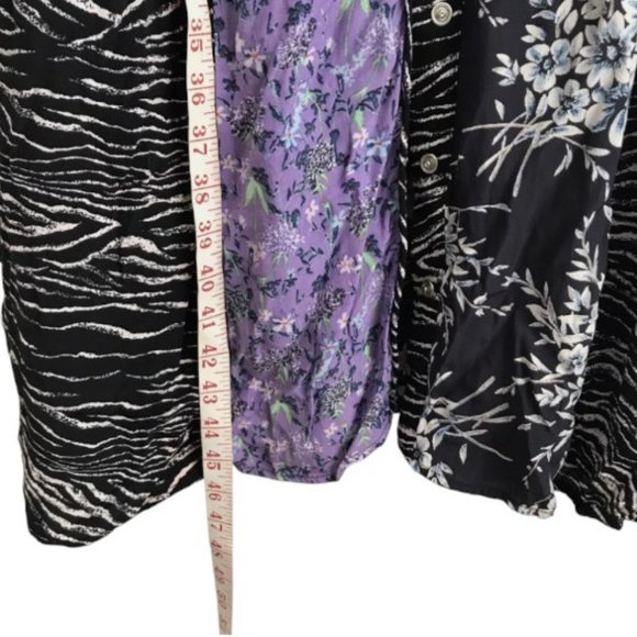 H&M purple and black button down size M - Picture 12 of 12